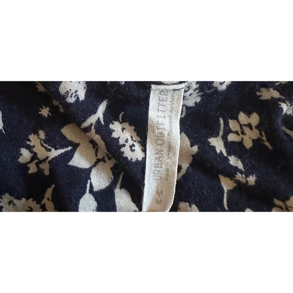 Women M UO Urban Outfitters Gloria Navy Cream Floral 3/4 Slv Mini Tea Dress - Picture 4 of 4